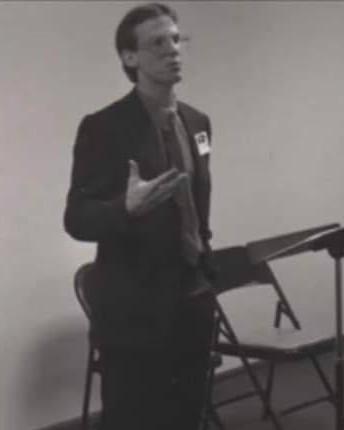 John O’Brien speaking to a room